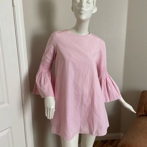 Zara Pink and White Stripe Dress Romper Sz S